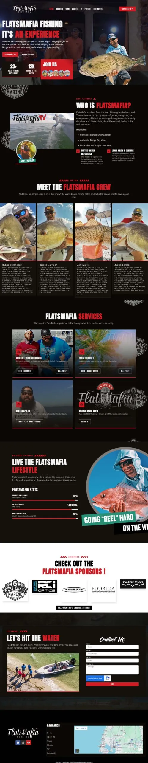 Full-page screenshot of the flatsmafia.com website