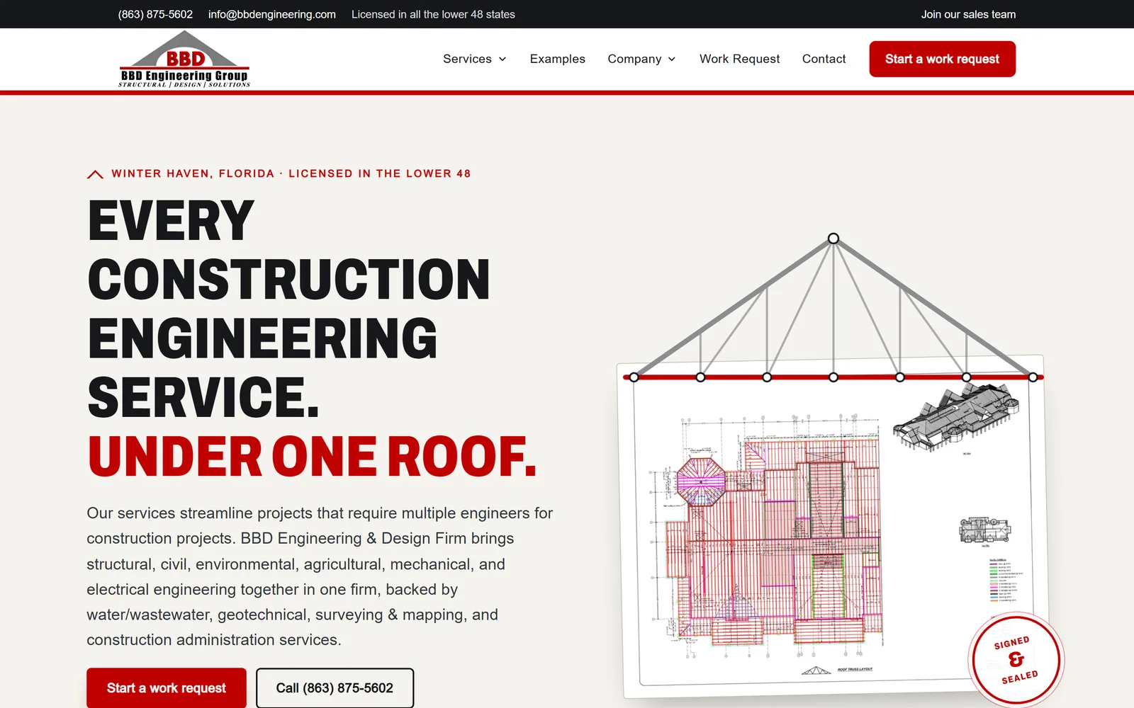 BBD Engineering home page on a desktop, captured October 18, 2026