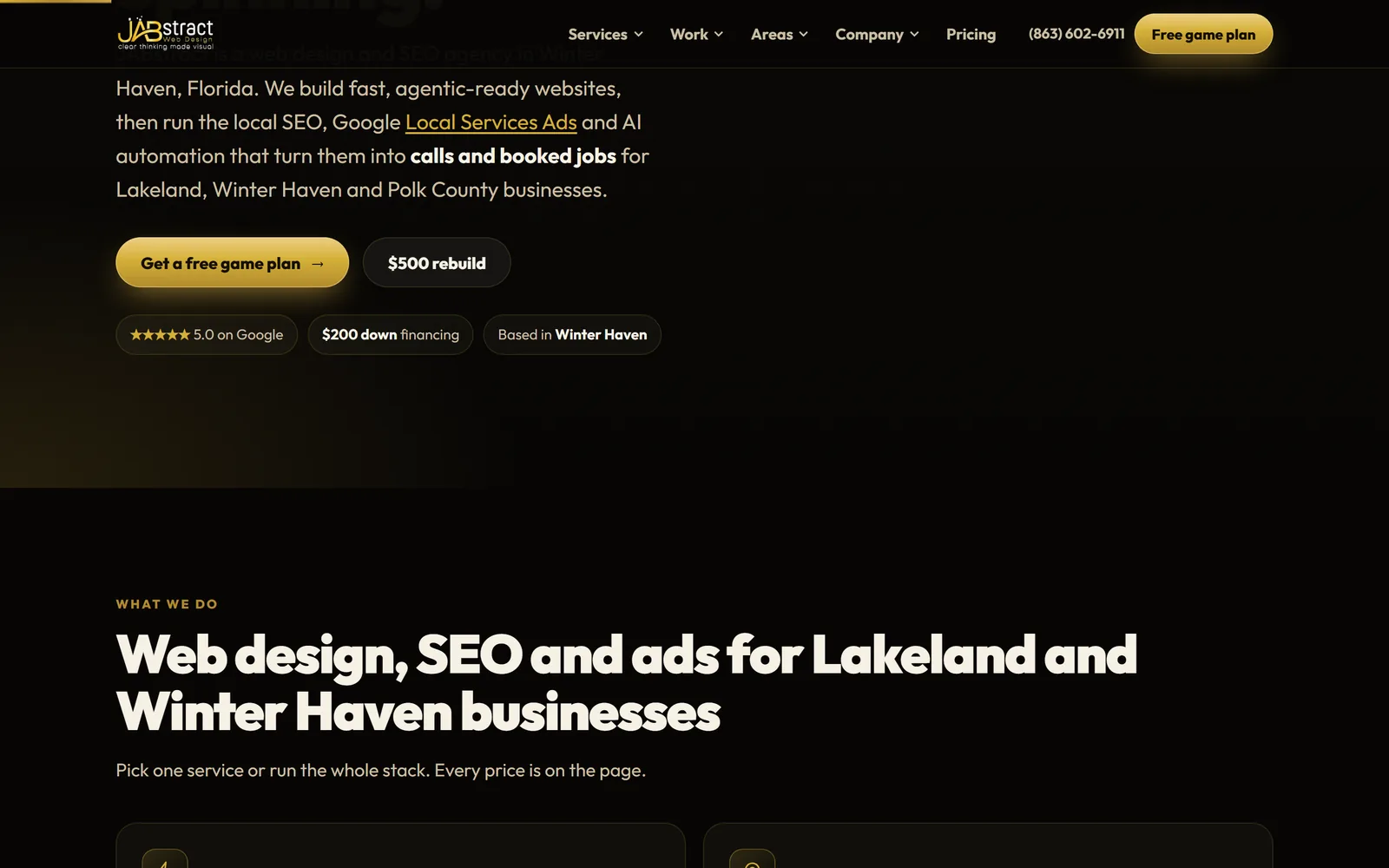JABstract: a section further down the home page
